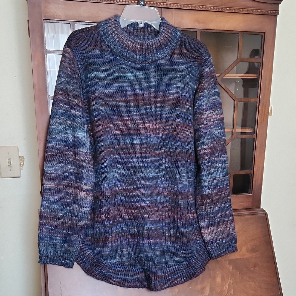 Chadwicks Blue and Purple Knit Sweater